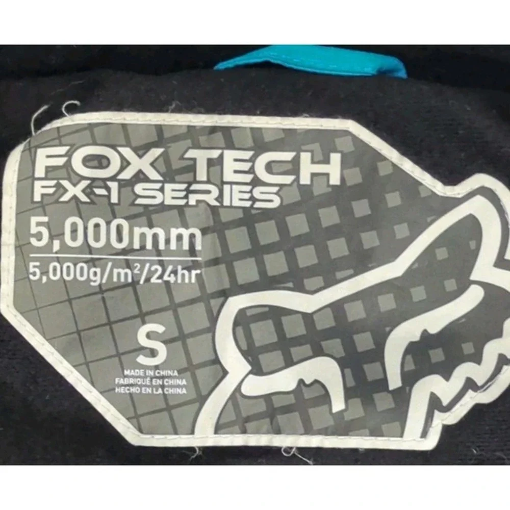 Fox Racing FX-1 Tech Jacket Mens S‎ Blue Waterproof Snowboard Ski Coat Hooded